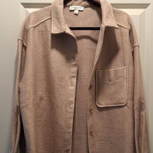 Shirt jacket, tan, L, light weight